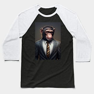 Adorable Monkey In A Suit - Fierce Chimpanzee Animal Print Art For Fashion Lovers Baseball T-Shirt